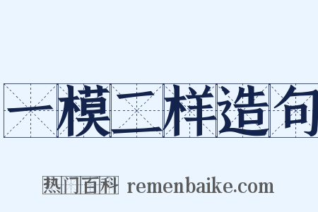 一模二样造句是什么意思的图片